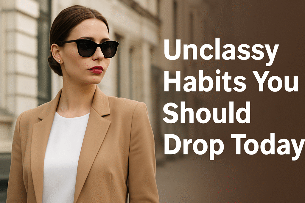 Unclassy Habits You Should Drop Today
